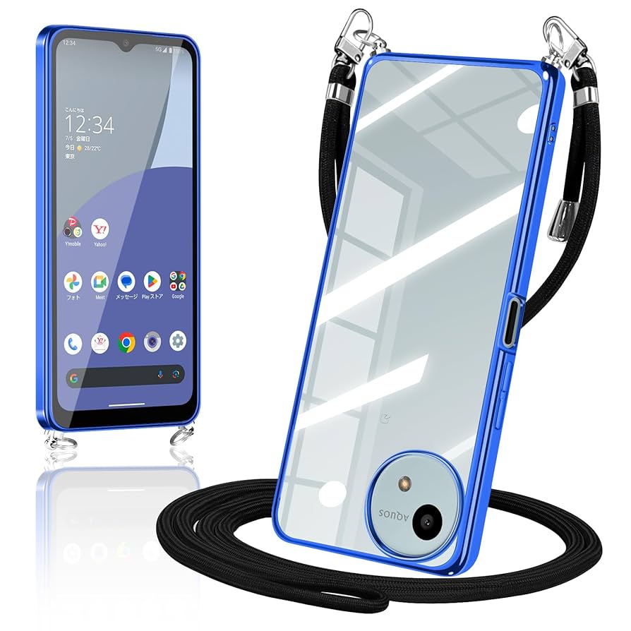 Amazon.co.jp: AQUOS wish4 ケース クリア ショルダー